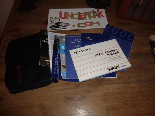 2007 toyota yaris sedan  owners manual 07 free ship to usa