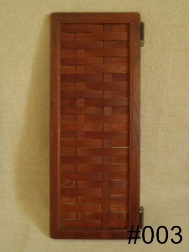 Teak boat/marine rv hatch door with a basket weave design &amp; hinges #003