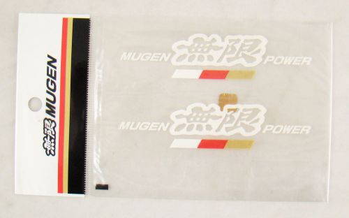 4 inch jdm mugen power decal / stickers white color made in japan honda acura