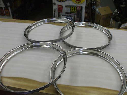 Gm-ford-mopar set of four new  15&#034; trim rings l@@@@@@@@@@@@@@@k