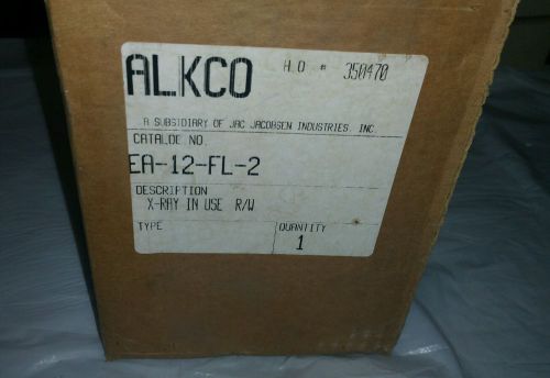 **brand new in box** alkco ae-12-fl-2  &#034;x-ray in use&#034; warning light... complete