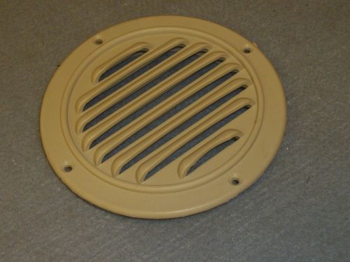 New round louvered vent cover colonial white 4&#034; cutout 5&#034; flange rv marine boat