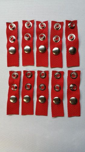 (10) 1&#034; or 2&#034; red boat cover / canvas extension / extender snaps multiposition