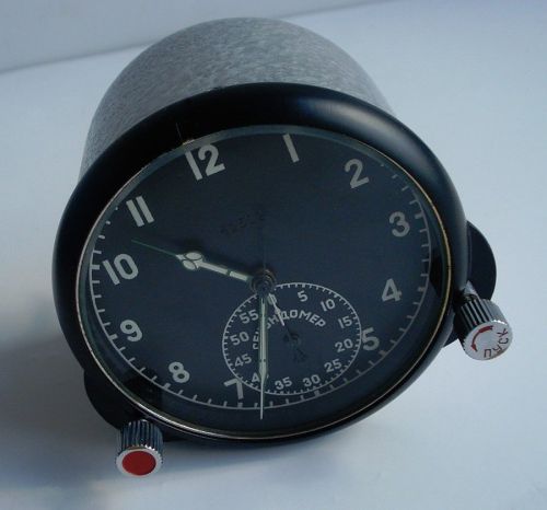 123 chs soviet ussr military airforce aircraft cockpit clock (achs) 41502
