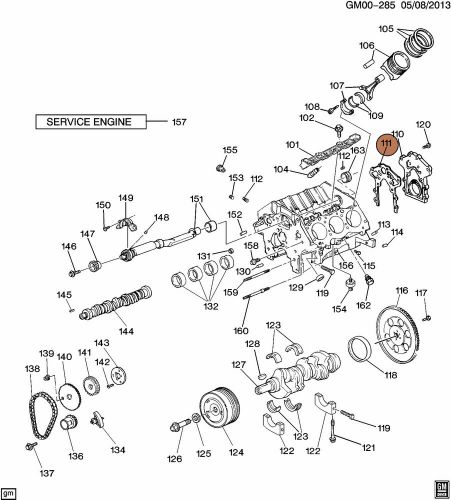 New genuine gm crankshaft rear oil seal housing gasket 3.8l gm# 24507388