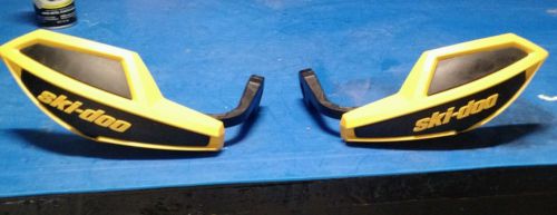 Ski-doo oem hand guards / wind deflectors - yellow and black