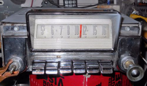 55 56 mercury restored radio with added fm and aux solid state vibrator included