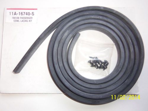 1941-1948 ford car  cowl to hood lacing -11a-16740-s