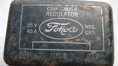 1958 - 62 thunderbird ford nos voltage regulator fomoco 15v 40a c2sf-10505-b