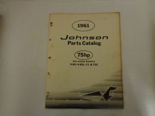 1961 johnson parts catalog  75 "b" hp  motors @@@check this out@@@