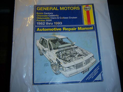 1982-1993 general motors automotive service manual