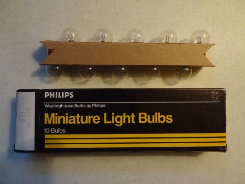 Philips miniature light bulbs pack of 10  number 631 14v 6cp