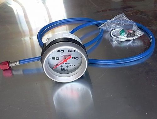 Auto meter gauge 2-5/8&#034; mechanical oil pressure 0-100 psi ultra-lite 4421 - new