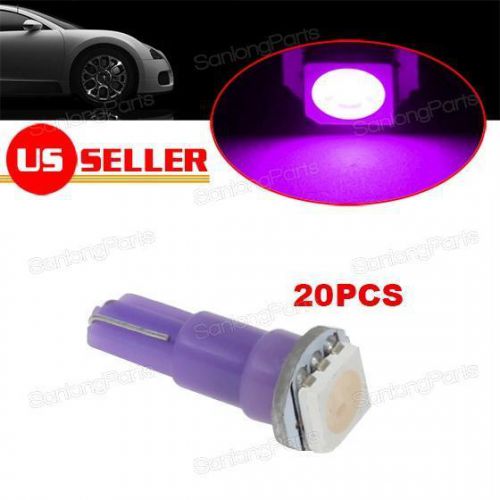 20x t5 74 purple dashboard gauge smd led instrument panel light bulb 58 70