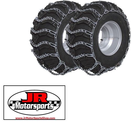 Rear atv tire chains pair kawasaki prairie 400 2x4 4x4 1998 1999 2000 2001 2002