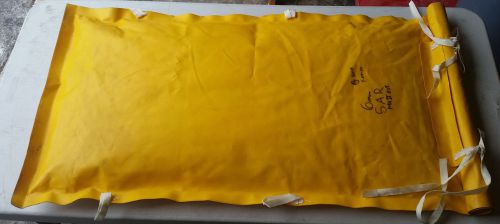 Water tight dry hypalon bag removed from a life raft