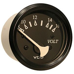 New vdo allentare black voltmeter 8-16v black 332-11805