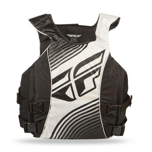 Fly racing pullover nylon boat vest black white adult medium 36" to 40" chest