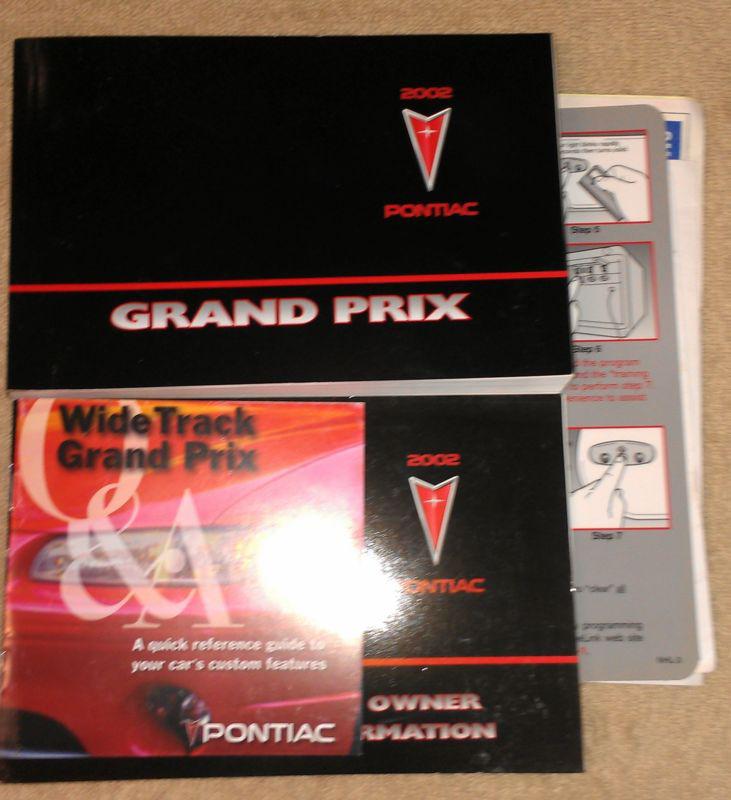 2002 pontiac grand prix owners manual guide kit - nice