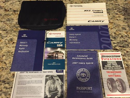 2007 toyota camry hybrid owners manual set with case oem lqqk!!!