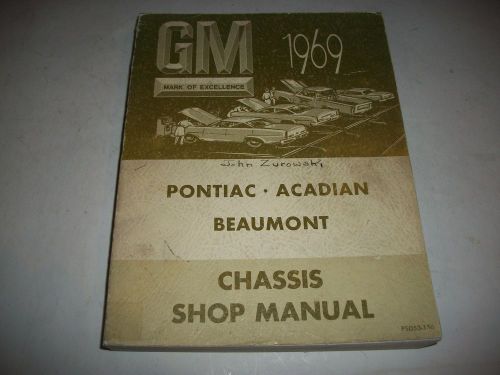 1969 canadian pontiac-acadian-beaumont chassis shop manual with overhaul manual