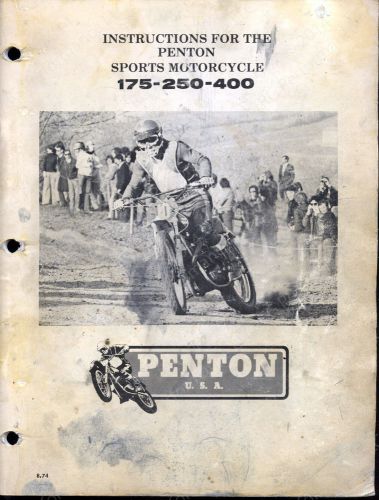 Original 1974 penton 175 250 400 service manual