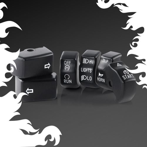 Vawik black abs switch housing button for 2011~ harley-davidson 6-piece kit