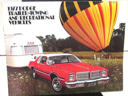 1977 dodge dealer color sales brochure trailer towing and recreational vehicles