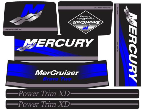 Mercruiser the new blue 2016 bravo two decals  w / rams sticker set
