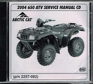 Arctic cat service manual cd for 650 atv year 2004