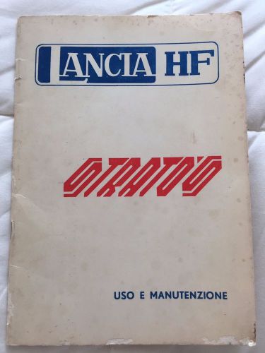 1974 lancia stratos original owner&#039;s handbook manual hf