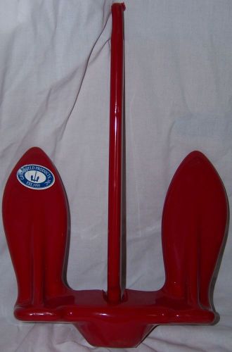 Red navy anchor 15 lbs. vinyl coated boats up to 18'  pvc  greenfield usa new