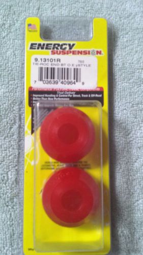Energy suspension model 9.13101r front tie rod boots, red, two sets