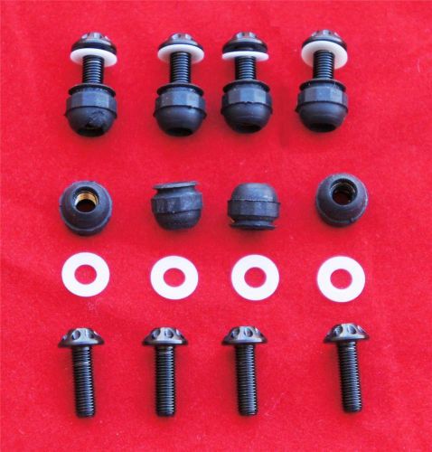 Ducati black titanium screen windscreen screw &amp; well nuts 24pc kit 1299 panigale