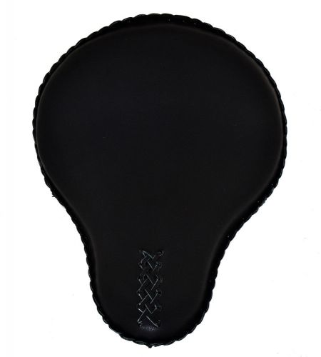 Bobber la rosa 16" black leather solo motorcycle seat saddle fits harley indian