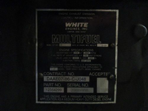 Cmc multifuel, white engines diesel