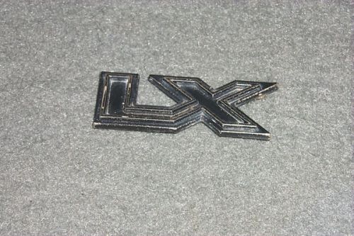Lx trunk lid emblem 85 86 ford mustang coupe/convertible/hatch back badge/ssp pi