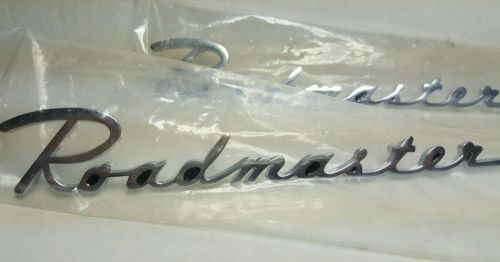 2 piece buick &#034;roadmaster&#034; chrome side emblem 1948 1949 1950