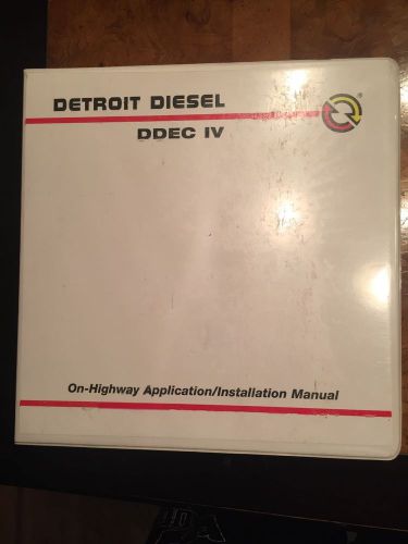Detroit diesel ddec iv 4 on-highway application and installation manual 2003 egr
