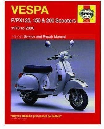 Haynes vespa p/px 125/150/200 scooter manual m707 vesp 125-200 scooters 701006
