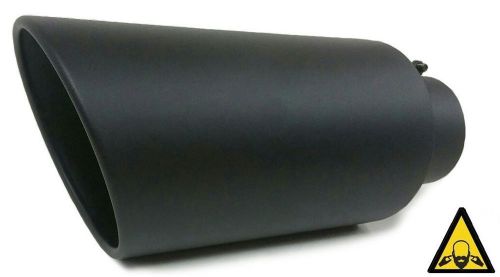 High temperature black coated diesel truck bolt on exhaust tip 4" x 8" x 18"