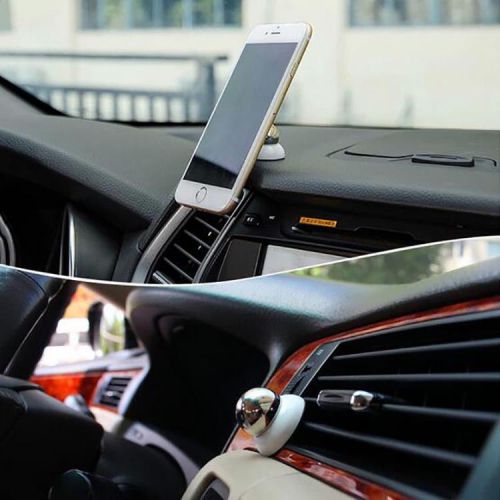 Universal 360 degree car dash mount sticky kit magnetic stand for iphone white