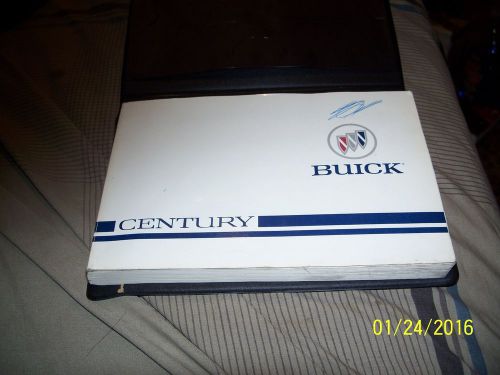 A owners manual for a 1996 buick century with vinyl  case