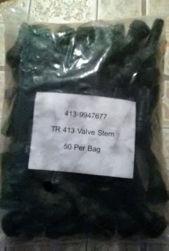 (50) tr 413 snap-in tire valve stems short black rubber most popular valve