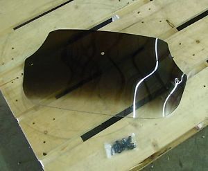 Memphis shades 7 in. gradient black batwing windshield for batwing fairing