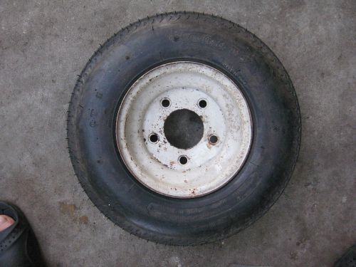 Goodyear gtii 4.80-8 tire trailer tiller boat tractor  nos w five 5 lug rim