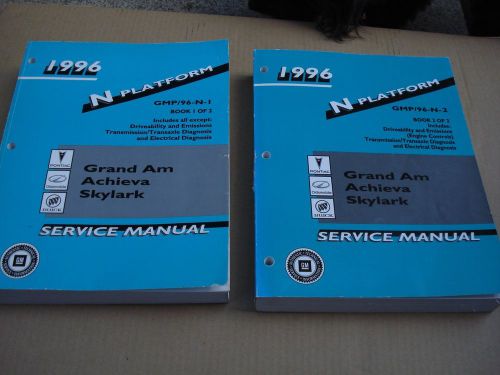 1996 grand am, achieva, skylark service manual set