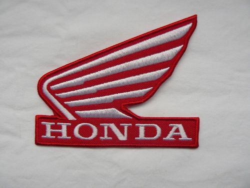 Honda wing iron on/ sew on patch biker motorcycle