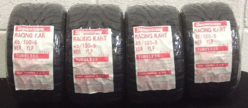 Bridgestone &#034;new in wrappers&#034; go kart tires sets 450 cadet  ylp rains