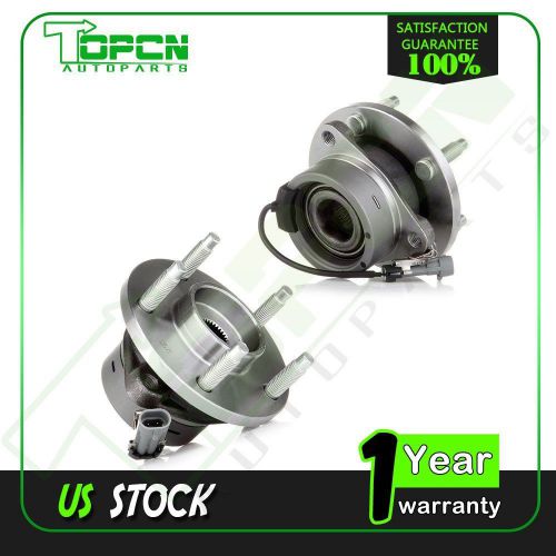 Pair of 2 front wheel hub bearing assembly for chevy pontiac l4 abs 5 lugs
